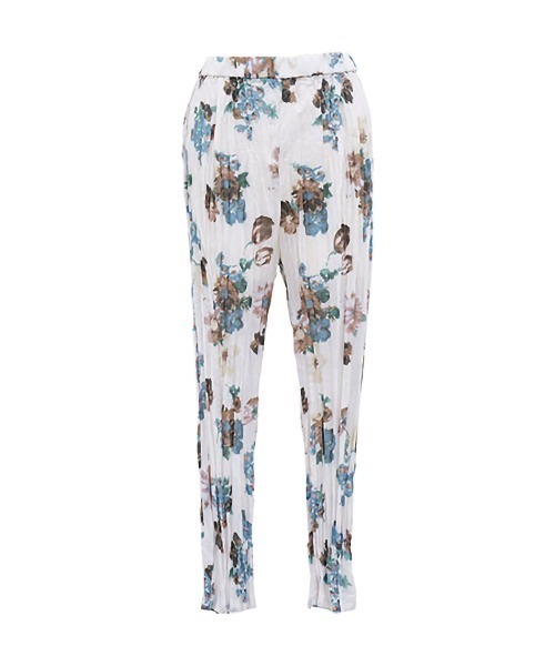 mizuiroind（ミズイロインド）の「フラワープリントワッシャーパンツ（その他パンツ・レディース・オフホワイト/ブラウン・2）」の11枚目の写真