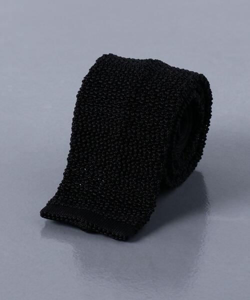 UNITED ARROWS（ユナイテッドアローズ）の「＜UNITED ARROWS＞ ソリッド ニットタイ（ネクタイ・メンズ・ブラック/ベージュ/ネイビー/ダークブラウン/グレー・FREE）」の2枚目の写真