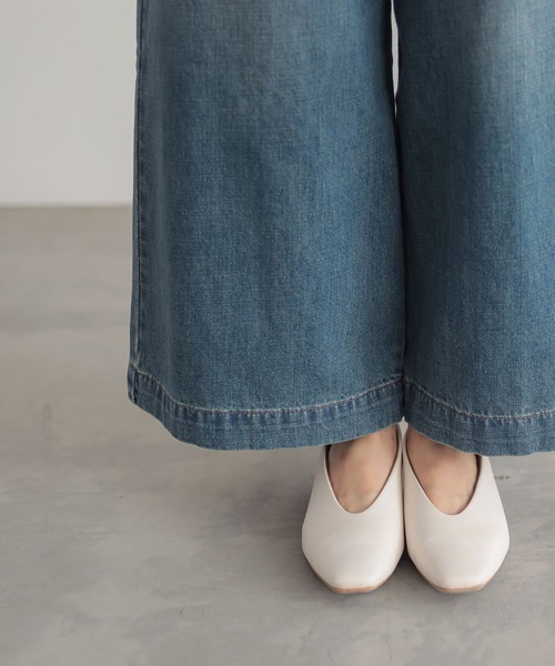 n'OrLABEL（ノアールレーベル）の「『きれい見えデニムワイドパンツ』（デニムパンツ・レディース・ブルー/インディゴブルー・1/2）」の22枚目の写真