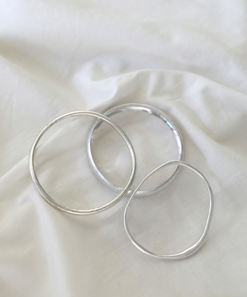 select MOCA（セレクトモカ）の「ウェーブストレートバングルセット（バングル/リストバンド・レディース・シルバー/ゴールド・FREE）」の14枚目の写真