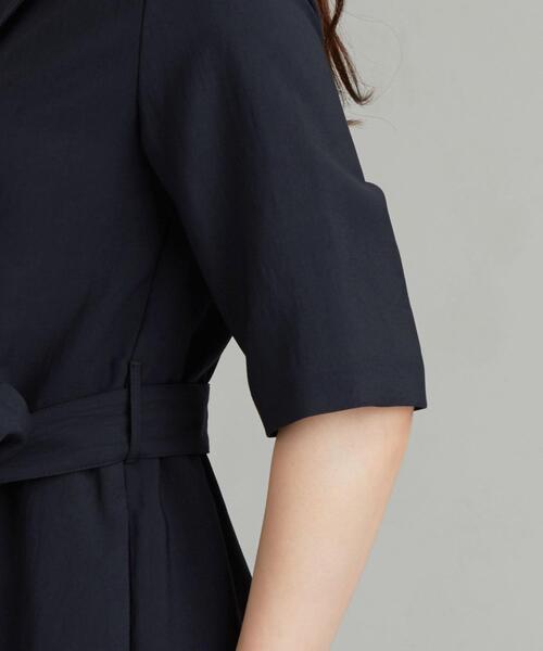 green label relaxing(グリーンレーベルリラクシング)の「FFC ダブル ブレスト ワンピース(ワンピース・レディース・ブラウン/ライラック/ネイビー・FREE)」の7枚目の写真