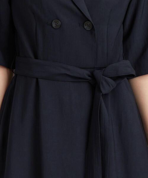 green label relaxing(グリーンレーベルリラクシング)の「FFC ダブル ブレスト ワンピース(ワンピース・レディース・ブラウン/ライラック/ネイビー・FREE)」の5枚目の写真