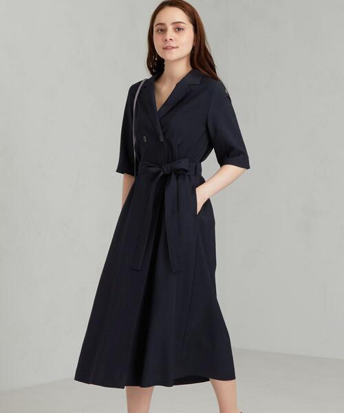 green label relaxing(グリーンレーベルリラクシング)の「FFC ダブル ブレスト ワンピース(ワンピース・レディース・ブラウン/ライラック/ネイビー・FREE)」の14枚目の写真