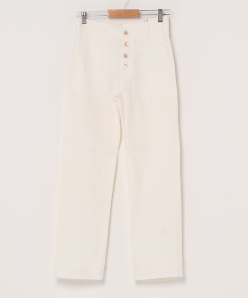 ESTNATION（エストネーション）の「ESTNATION / フロントボタンリネンデニムパンツ（その他パンツ・レディース・オフホワイト/ライトブルー・36/38）」の9枚目の写真