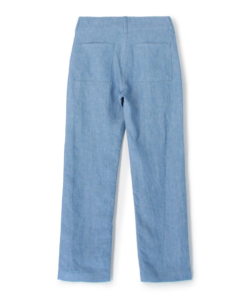 ESTNATION（エストネーション）の「ESTNATION / フロントボタンリネンデニムパンツ（その他パンツ・レディース・オフホワイト/ライトブルー・36/38）」の10枚目の写真