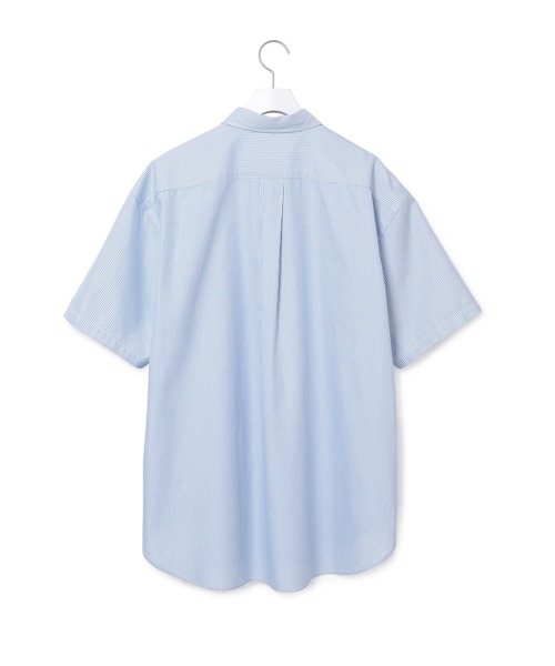 ADAM ET ROPE'（アダムエロペ）の「プレミアムコットン オックスフォード半袖シャツ（シャツ/ブラウス・メンズ・ダークブラウン/ホワイト系その他/サックスブルー・S/M/L）」の4枚目の写真