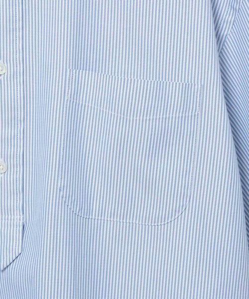ADAM ET ROPE'（アダムエロペ）の「プレミアムコットン オックスフォード半袖シャツ（シャツ/ブラウス・メンズ・ダークブラウン/ホワイト系その他/サックスブルー・S/M/L）」の7枚目の写真