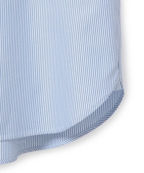 ADAM ET ROPE'（アダムエロペ）の「プレミアムコットン オックスフォード半袖シャツ（シャツ/ブラウス・メンズ・ダークブラウン/ホワイト系その他/サックスブルー・S/M/L）」の8枚目の写真