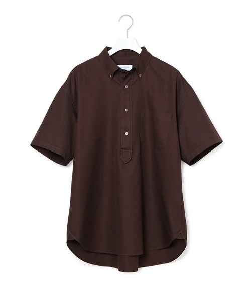 ADAM ET ROPE'（アダムエロペ）の「プレミアムコットン オックスフォード半袖シャツ（シャツ/ブラウス・メンズ・ダークブラウン/ホワイト系その他/サックスブルー・S/M/L）」の13枚目の写真