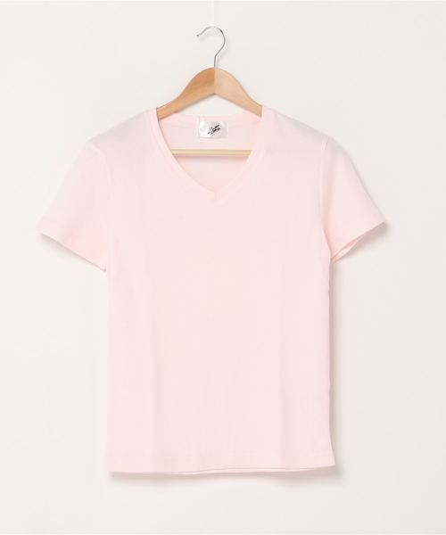 INNOCENT(イノセント)の「サーマル半袖VネックTシャツ(Tシャツ/カットソー・レディース・ネイビー/サックスブルー/ピンク/ブラック/カーキ/グレー/ホワイト・MEDIUM/LARGE/X-LARGE)」の15枚目の写真