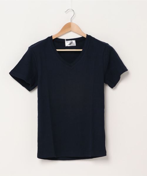 INNOCENT(イノセント)の「サーマル半袖VネックTシャツ(Tシャツ/カットソー・レディース・ネイビー/サックスブルー/ピンク/ブラック/カーキ/グレー/ホワイト・MEDIUM/LARGE/X-LARGE)」の12枚目の写真
