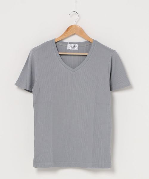 INNOCENT(イノセント)の「サーマル半袖VネックTシャツ(Tシャツ/カットソー・レディース・ネイビー/サックスブルー/ピンク/ブラック/カーキ/グレー/ホワイト・MEDIUM/LARGE/X-LARGE)」の10枚目の写真