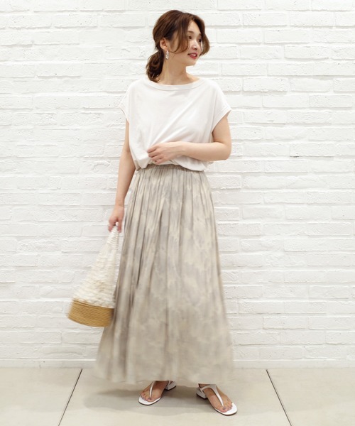 DouDou(ドゥドゥ)の「BIGシルエットタンクT(Tシャツ/カットソー・レディース・ホワイト/ベージュ/スミクロ/キナリ・FREE)」の15枚目の写真