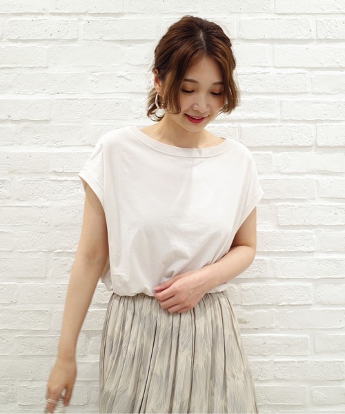 DouDou(ドゥドゥ)の「BIGシルエットタンクT(Tシャツ/カットソー・レディース・ホワイト/ベージュ/スミクロ/キナリ・FREE)」の21枚目の写真