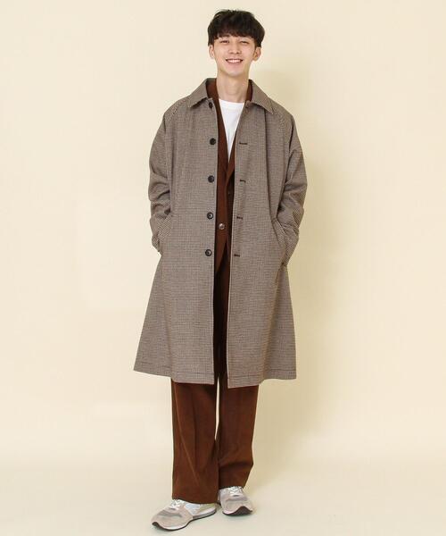 coen（コーエン）の「ラミネートワイドステンカラーコート#（ステンカラーコート・メンズ・ベージュ/オリーブ・LARGE/MEDIUM/SMALL）」の7枚目の写真