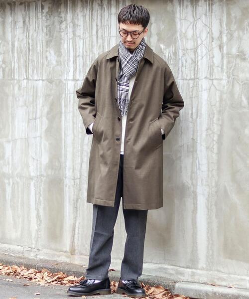 coen（コーエン）の「ラミネートワイドステンカラーコート#（ステンカラーコート・メンズ・ベージュ/オリーブ・LARGE/MEDIUM/SMALL）」の17枚目の写真