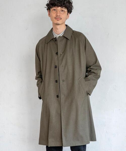 coen（コーエン）の「ラミネートワイドステンカラーコート#（ステンカラーコート・メンズ・ベージュ/オリーブ・LARGE/MEDIUM/SMALL）」の15枚目の写真