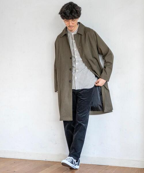 coen（コーエン）の「ラミネートワイドステンカラーコート#（ステンカラーコート・メンズ・ベージュ/オリーブ・LARGE/MEDIUM/SMALL）」の14枚目の写真
