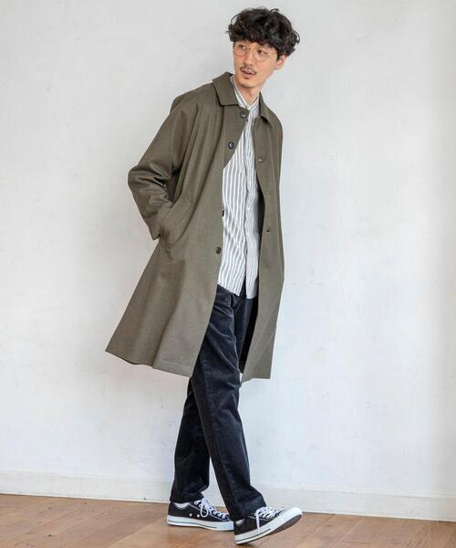 coen（コーエン）の「ラミネートワイドステンカラーコート#（ステンカラーコート・メンズ・ベージュ/オリーブ・LARGE/MEDIUM/SMALL）」の18枚目の写真