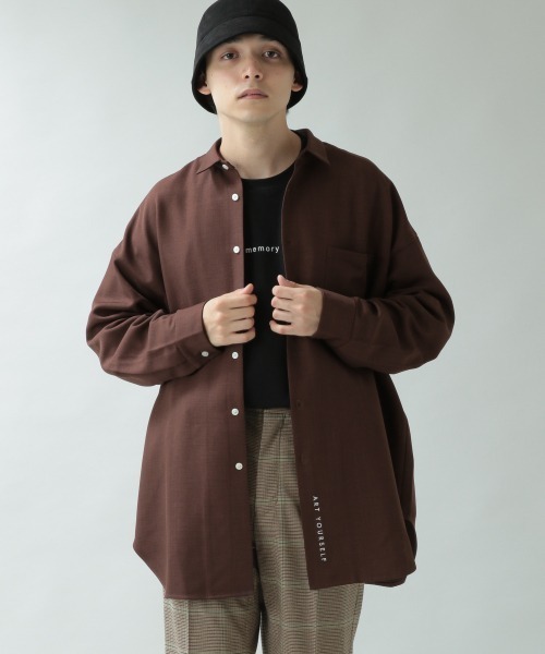 RAGEBLUE（レイジブルー）の「【AYAKAFUKANO】コラボプリントBIGシャツ/919176（シャツ/ブラウス・メンズ・ブラック/グレー/ダークブラウン・FREE）」の13枚目の写真