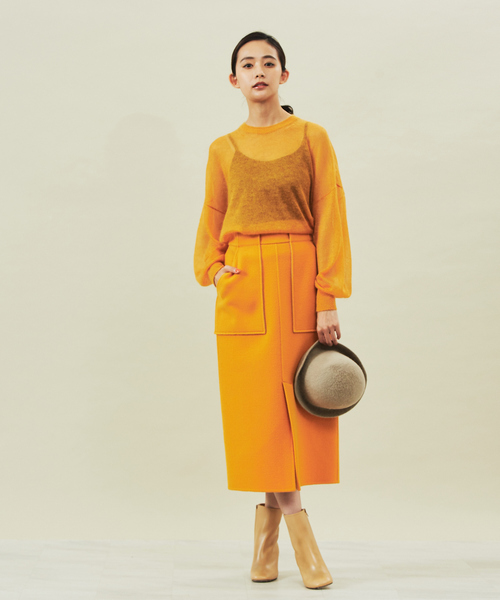 DESIGNWORKS（デザインワークス）の「モヘアシースループルオーバーニット（ニット/セーター・レディース・サックスブルー/オレンジ系その他・38）」の15枚目の写真