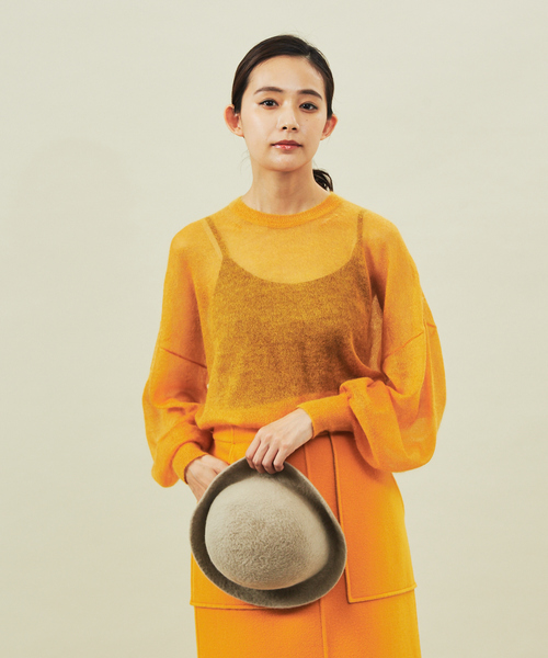 DESIGNWORKS（デザインワークス）の「モヘアシースループルオーバーニット（ニット/セーター・レディース・サックスブルー/オレンジ系その他・38）」の14枚目の写真