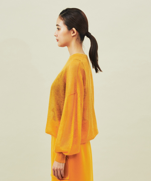 DESIGNWORKS（デザインワークス）の「モヘアシースループルオーバーニット（ニット/セーター・レディース・サックスブルー/オレンジ系その他・38）」の13枚目の写真