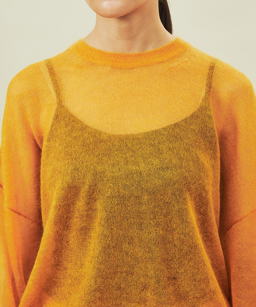 DESIGNWORKS（デザインワークス）の「モヘアシースループルオーバーニット（ニット/セーター・レディース・サックスブルー/オレンジ系その他・38）」の11枚目の写真