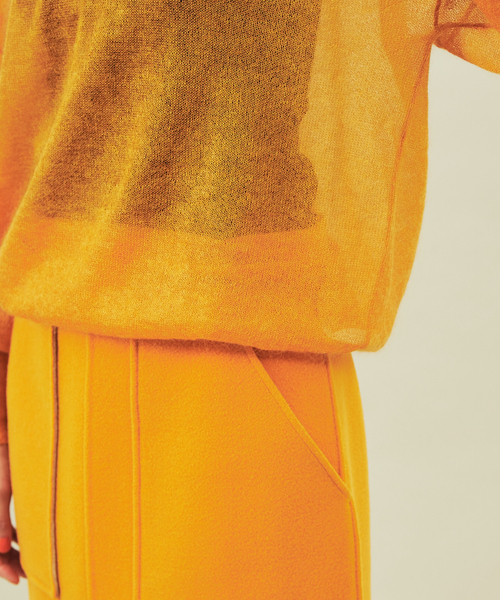 DESIGNWORKS（デザインワークス）の「モヘアシースループルオーバーニット（ニット/セーター・レディース・サックスブルー/オレンジ系その他・38）」の9枚目の写真