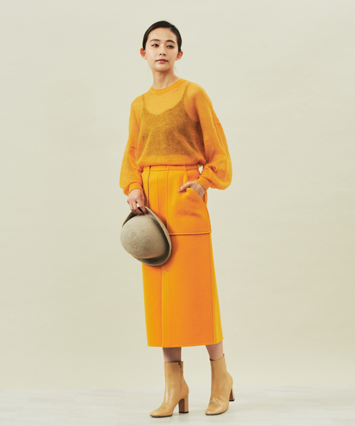 DESIGNWORKS（デザインワークス）の「モヘアシースループルオーバーニット（ニット/セーター・レディース・サックスブルー/オレンジ系その他・38）」の7枚目の写真