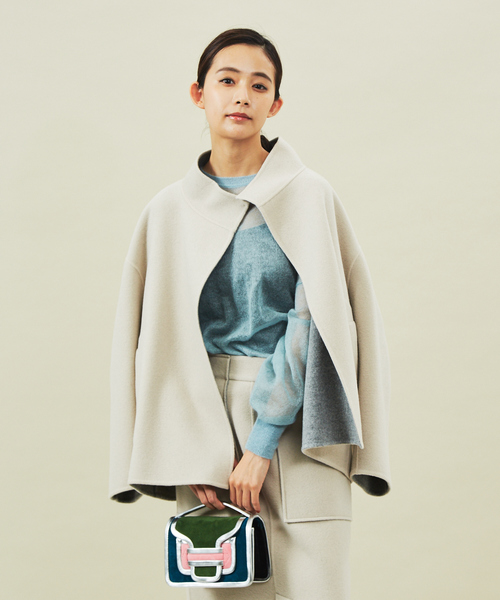 DESIGNWORKS（デザインワークス）の「モヘアシースループルオーバーニット（ニット/セーター・レディース・サックスブルー/オレンジ系その他・38）」の4枚目の写真