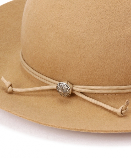 green label relaxing（グリーンレーベルリラクシング）の「GUAPA フェルトキャペリン ハット（ハット・キッズ・ブラック/ベージュ・54cm/52cm）」の5枚目の写真