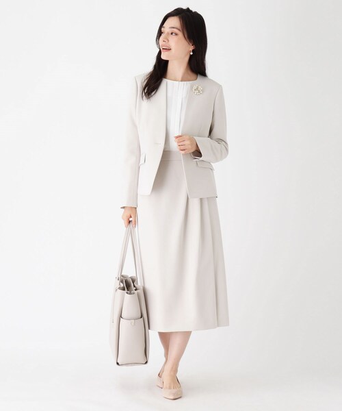 OPAQUE.CLIP（オペークドットクリップ）の「◆CARREMANストレッチショートジャケット（スーツジャケット・レディース・ブラック/ネイビー/ライトベージュ・40/38/42/36/34/01/02/03）」の7枚目の写真