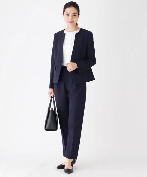 OPAQUE.CLIP（オペークドットクリップ）の「◆CARREMANストレッチショートジャケット（スーツジャケット・レディース・ブラック/ネイビー/ライトベージュ・40/38/42/36/34/01/02/03）」の11枚目の写真