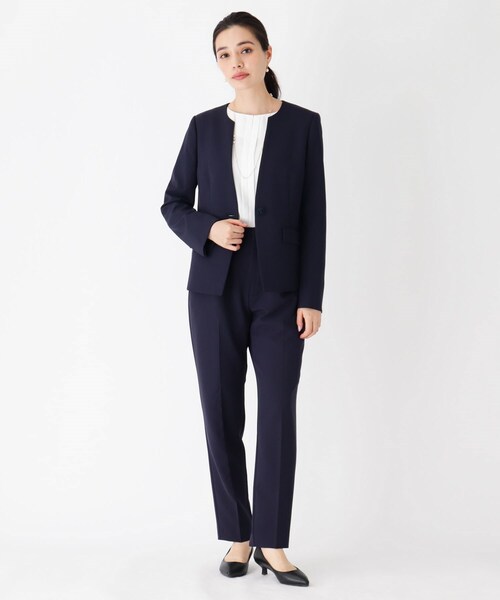 OPAQUE.CLIP Carremanノーカラー パンツ セットアップ L OPAQUE.CLIP（オペークドットクリップ）の「◇CARREMAN