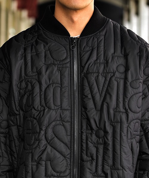 JOKER（ジョーカー）の「【2020春秋新作】英字ステッチMA-1 ジャケット ブルゾン ボンバージャケット（MA-1・メンズ・ブラック/ブラック×ホワイト・M/L/XL）」の11枚目の写真