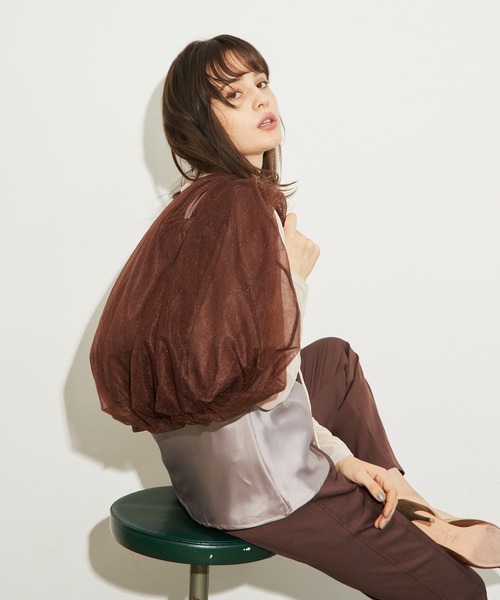 LA BELLE ETUDE（ラベルエチュード）の「チュールギャザートート（トートバッグ・レディース・ブラック/ゴールド/ブラウン系その他・FREE）」の4枚目の写真