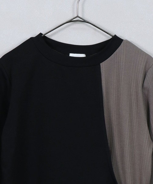 &g'aime(アンジェム)の「【&g'aime】バイカラーリブカットソー(Tシャツ/カットソー・レディース・ブラック/グレー/ブラウン・FREE)」の19枚目の写真