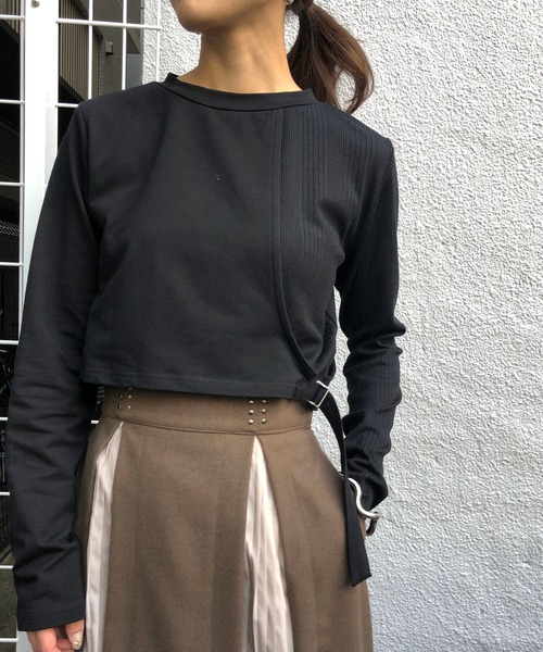 &g'aime(アンジェム)の「【&g'aime】バイカラーリブカットソー(Tシャツ/カットソー・レディース・ブラック/グレー/ブラウン・FREE)」の17枚目の写真
