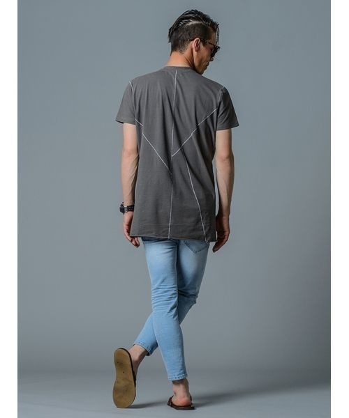 REGIEVO（レジエボ）の「【REGIEVO】デジタル切り替えTシャツ ビッグシルエット（Tシャツ/カットソー・メンズ・ホワイト/グレー/ブラック・XL/S/M/L）」の9枚目の写真