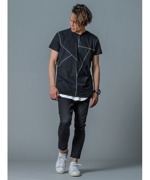 REGIEVO（レジエボ）の「【REGIEVO】デジタル切り替えTシャツ ビッグシルエット（Tシャツ/カットソー・メンズ・ホワイト/グレー/ブラック・XL/S/M/L）」の10枚目の写真
