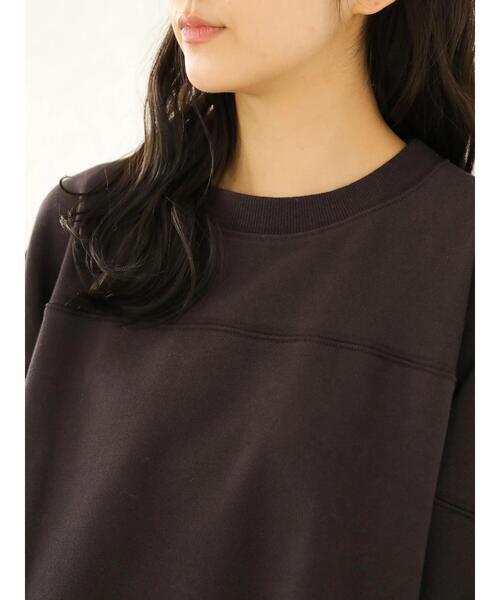 earth music&ecology（アースミュージックアンドエコロジー）の「【WEB限定】ビッグシルエットロングスウェットプルオーバー（スウェット・レディース・チャコールグレー/ライトグレー/オフホワイト/サックスブルー/アイボリー/ライトベージュ・FREE）」の12枚目の写真