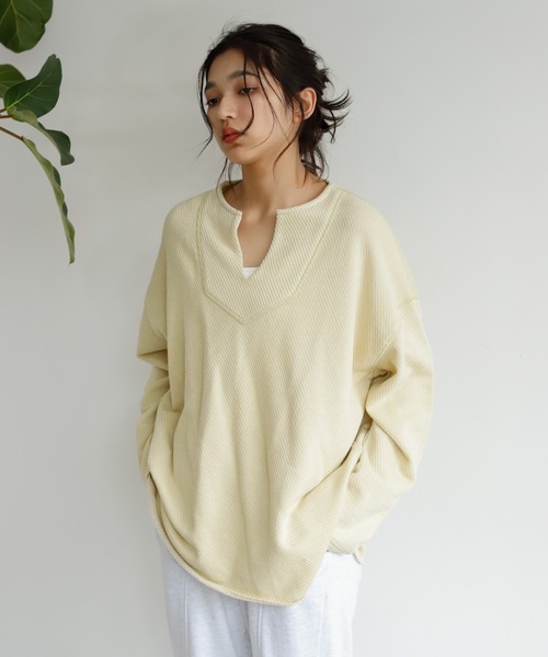 Auntie Rosa Holiday（アンティローザホリデー）の「メキシカンミックススウェットトップス（Tシャツ/カットソー・レディース・ナチュラル/カーキ/グレー/ブラック・FREE）」の4枚目の写真