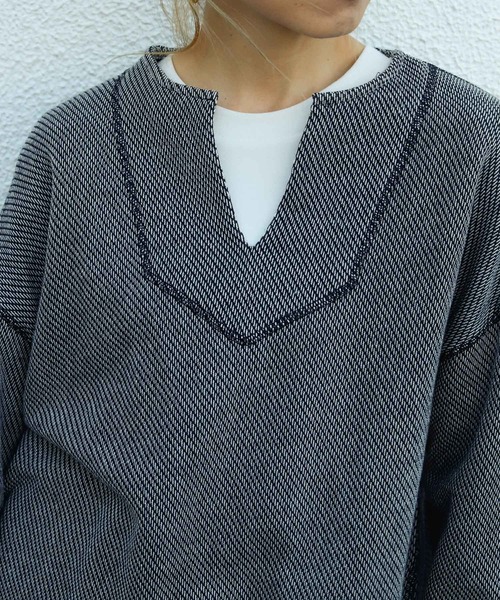 Auntie Rosa Holiday（アンティローザホリデー）の「メキシカンミックススウェットトップス（Tシャツ/カットソー・レディース・ナチュラル/カーキ/グレー/ブラック・FREE）」の14枚目の写真