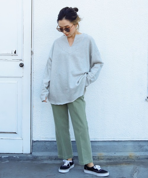 Auntie Rosa Holiday（アンティローザホリデー）の「メキシカンミックススウェットトップス（Tシャツ/カットソー・レディース・ナチュラル/カーキ/グレー/ブラック・FREE）」の20枚目の写真