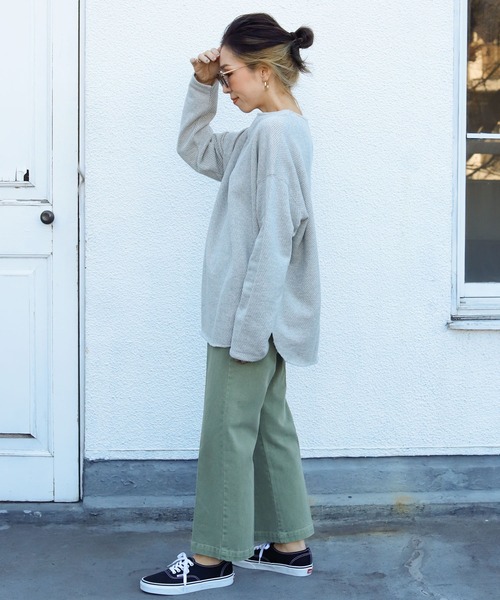 Auntie Rosa Holiday（アンティローザホリデー）の「メキシカンミックススウェットトップス（Tシャツ/カットソー・レディース・ナチュラル/カーキ/グレー/ブラック・FREE）」の21枚目の写真