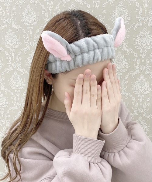 apres jour（アプレジュール）の「【apres jour×ARIAZ】もこもこヘアバンド（ヘアバンド・レディース・ホワイト/グレー/ピンク・FREE）」の2枚目の写真