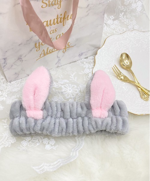 apres jour（アプレジュール）の「【apres jour×ARIAZ】もこもこヘアバンド（ヘアバンド・レディース・ホワイト/グレー/ピンク・FREE）」の4枚目の写真