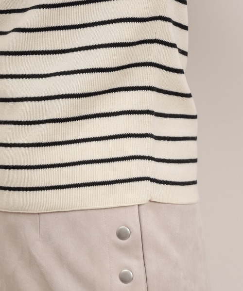natural couture(ナチュラルクチュール)の「【WEB限定】袖口配色スカラップお上品ニット(ニット/セーター・レディース・オフホワイト/ライトベージュ/ネイビー/イエロー/その他1・FREE)」の11枚目の写真