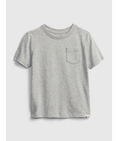 GAP（ギャップ）の「オーガニック ミックスマッチ ポケットTシャツ (幼児)（Tシャツ/カットソー・キッズ・ブルー/ピンク/ライトグレー/ブルー系その他/その他/グレー/ブルー系その他2/ホワイト・12-18M/18-24M/3 YRS/2 YRS/4 YRS/5 YRS/12-18 M）」の2枚目の写真